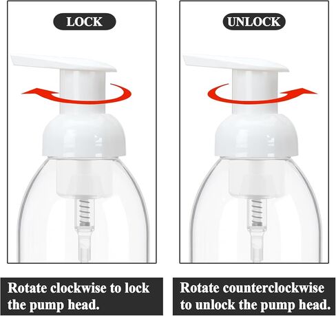 3 Pack 8oz Foaming Soap Dispenser BPA Free Clear Plastic Refillable Pump Bottle for Liquid Shampoo and Hand Soap in Saudi Arabia