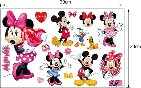 Mouse Wall Decals, Girls Room Peel and Stick Mouse Decorations for Room, 7.9x11.8In - 20x30cm, Colorful Mouse Stickers for Baby Bedroom Nursery in Saudi Arabia