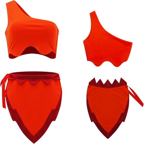 The Last Rainforest Cosplay Crysta Costume 2 piece Crop Top and Mini Skirt Sets Halloween Elf Cosplay Fairy Dress in Saudi Arabia