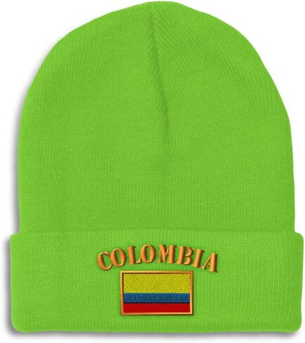 Speedy Pros Beanies for Men Colombia Flag Colombian Bogota Skull Cap Winter Hats Women Acrylic One Size in Kuwait