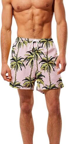Palm Tree Crew Men's Classic Swimsuit Trunks, Drawstring Closure in Saudi Arabia