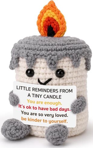 Funny Cheer up Support Positive Candle Gifts for Women Men - Stress Relief Encouragement Inspirational Birthday Gifts for Best Friend Boss Coworker Sister Mom - Cute Handmade Crochet Candle in Saudi Arabia