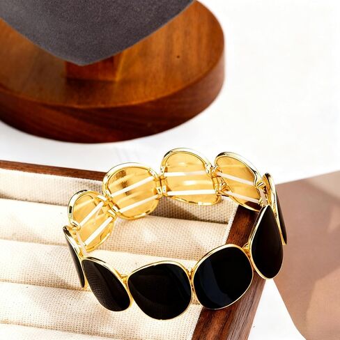 Bohemian Bracelets Black Bangles black stretch bracelets for women - Stretch Bohemian Jewelry for Women in Kuwait