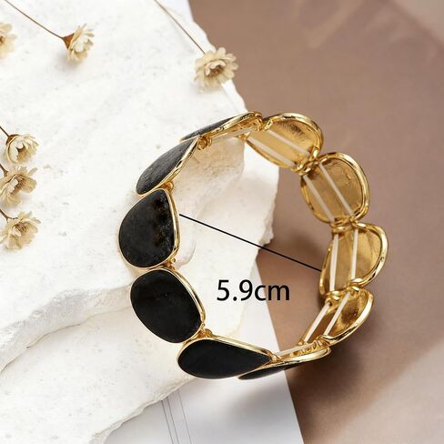 Bohemian Bracelets Black Bangles black stretch bracelets for women - Stretch Bohemian Jewelry for Women in Kuwait