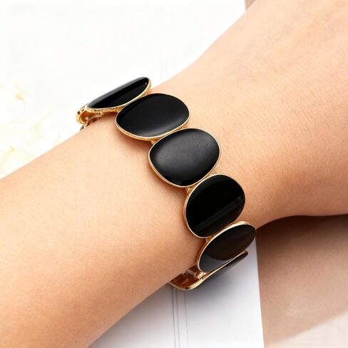 Bohemian Bracelets Black Bangles black stretch bracelets for women - Stretch Bohemian Jewelry for Women in Kuwait