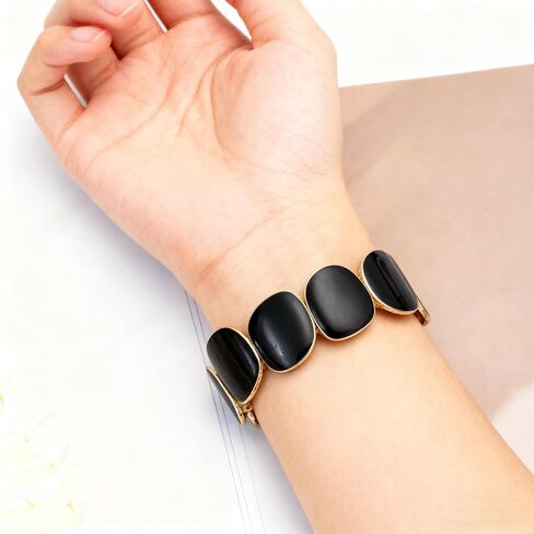Bohemian Bracelets Black Bangles black stretch bracelets for women - Stretch Bohemian Jewelry for Women in Kuwait