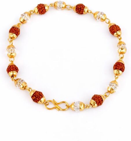 Rudraksha الأحجار الكريمة الطبيعية اليوغا التأمل مطرز أساور للرجال النساء أساور تمتد in Kuwait