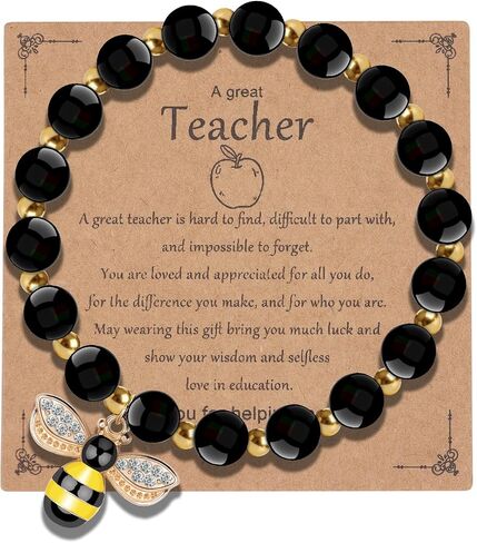 Teacher Gifts for Women, Bee Bracelets for Women, Teacher Appreciation Bracelets, Thank You Teacher Jewelry, End of Year Teacher Gifts, Teacher Appreciation Day Gift in Saudi Arabia