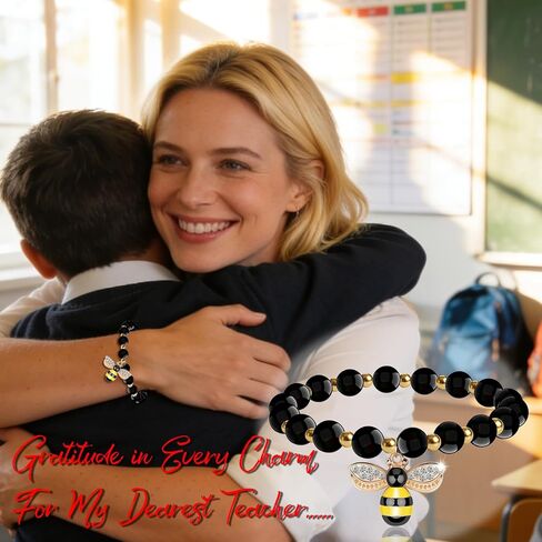 Teacher Gifts for Women, Bee Bracelets for Women, Teacher Appreciation Bracelets, Thank You Teacher Jewelry, End of Year Teacher Gifts, Teacher Appreciation Day Gift in Saudi Arabia