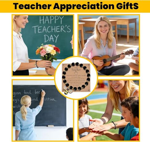 Teacher Gifts for Women, Bee Bracelets for Women, Teacher Appreciation Bracelets, Thank You Teacher Jewelry, End of Year Teacher Gifts, Teacher Appreciation Day Gift in Saudi Arabia