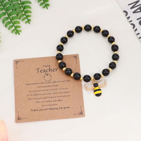 Teacher Gifts for Women, Bee Bracelets for Women, Teacher Appreciation Bracelets, Thank You Teacher Jewelry, End of Year Teacher Gifts, Teacher Appreciation Day Gift in Saudi Arabia