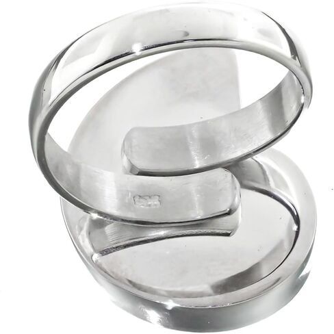 FifiRose Size 8 Adjustable Madagascar Ammonite Fossil 925 Sterling Silver Ring p73614 in Saudi Arabia