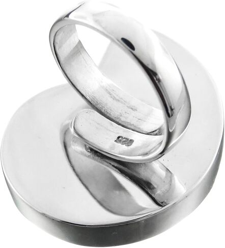 FifiRose Size 8 Adjustable Madagascar Ammonite Fossil 925 Sterling Silver Ring p73614 in Saudi Arabia