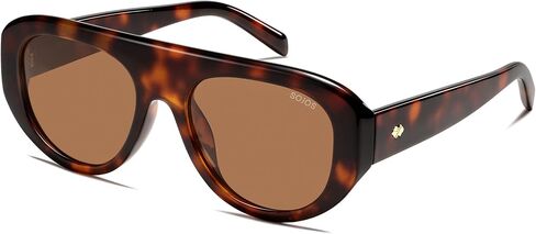 SOJOS Retro Oversized Aviator Polarized Sunglasses for Women Trendy Shades Vintage Style Chic Sun Glasses SJ2706 in Kuwait