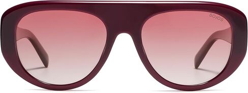 SOJOS Retro Oversized Aviator Polarized Sunglasses for Women Trendy Shades Vintage Style Chic Sun Glasses SJ2706 in Kuwait