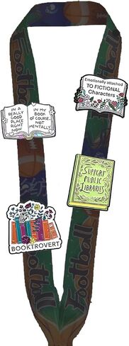 Book Enamel Pins | 12-Piece Set of Literary & Bookish Pins for Book Lovers, Readers & Collectors | Premium Quality Enamel Badges in Saudi Arabia