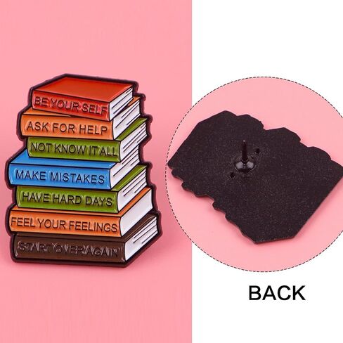 Book Enamel Pins | 12-Piece Set of Literary & Bookish Pins for Book Lovers, Readers & Collectors | Premium Quality Enamel Badges in Saudi Arabia