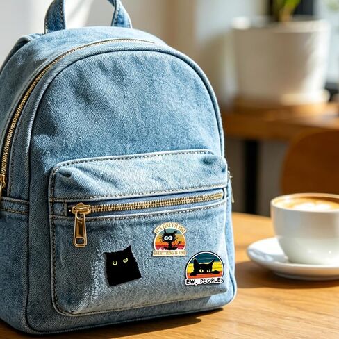 Cute Black Cat Enamel Pins Funny Cartoon Lapel Pins Magical Potion Cat Clip Badges for Backpacks Jackets Hat in Saudi Arabia