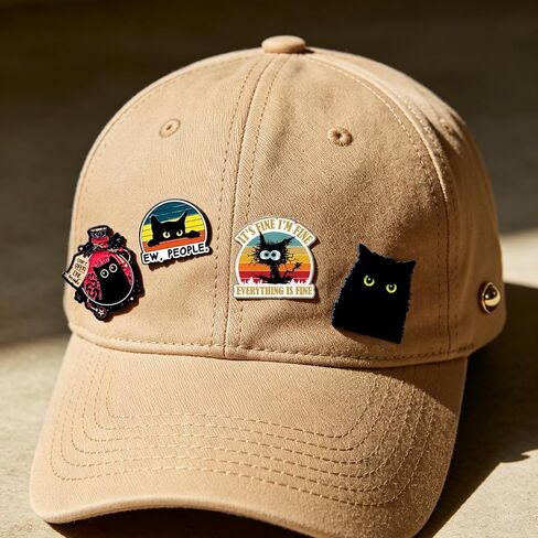 Cute Black Cat Enamel Pins Funny Cartoon Lapel Pins Magical Potion Cat Clip Badges for Backpacks Jackets Hat in Saudi Arabia