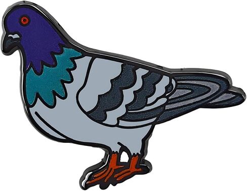 Pigeon Enamel Pin – Cute Cartoon Bird Lapel Badge | Kawaii Animal Brooch for Backpacks, Jackets, Hats | for Novelty Backpack Accessories & Bird Lovers in Kuwait