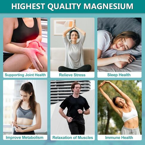 CANLIST Magnesium Glycinate Supplements 450mg for Bone & Muscle Health, Supports Deep Sleep, Muscle Relaxation & Stress Relief, High Absorption, Vegan, Non-GMO, 90 Capsules in Saudi Arabia