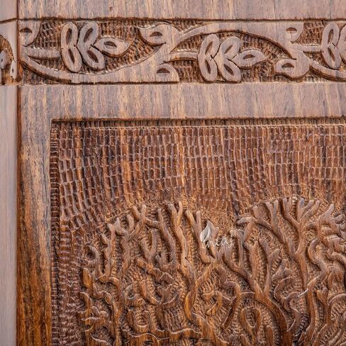 Handmade Rosewood Urn for Human Ashes | Tree of Life Wooden Urns Hand-Crafted - Funeral Cremation Urn for Ashes (Heart Tree, Medium - 150 Cu/in) in Saudi Arabia