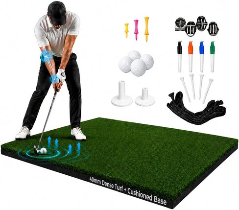 5 × 4 حصيرة ضرب الجولف ، حصيرة ضرب غير قابلة للانزلاق ، 31 مم ، 36 مم ، سميكة 40 مم ، PGA Pro موثوق بها في داخلي وممارسة الجولف في الهواء الطلق مع مجموعة التدريب in Kuwait