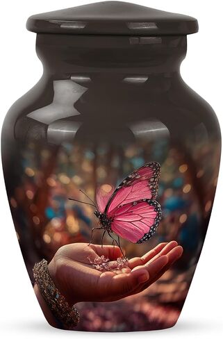 Customization Butterfly Urns - Large Burial Purple Butterfly Beach Urn - Custom Engraved Urns for Husband and Wife - Cremation Memorial Urns (10 Inch) in Kuwait