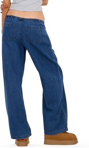 Forever 21 Women's Wide Leg Light Weight Denim with Drawstring and Pockets in Kuwait
