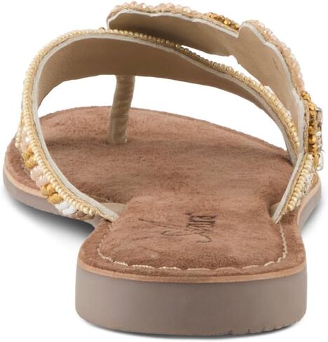 Azura Women's SWEETUMS Beaded Slide Sandals – Vibrant Floral Design, Suede Footbed, Lightweight Toe Loop Sandals in Saudi Arabia