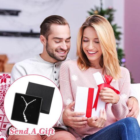 3 قطع صندوق مجوهرات من الورق المقوى مع أغطية، حقيبة تخزين مربعة قابلة للحمل من القطن، حشو من الورق المقوى، صناديق المجوهرات الورقية، صندوق قلادة للمجوهرات، الأقراط، القلائد، الأساور المصنوعة يدويًا (أسود) in Kuwait