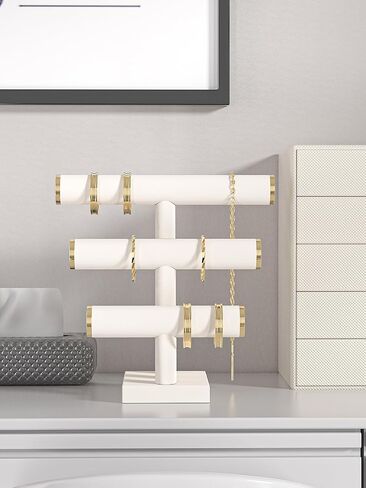 Bracelet Holder Stand,Bracelet Organizer Display for Selling,Bangle Organizer for Women,Watch Storage Holder for Men,Jewelry Business Supplies (Beige + metal lid) in Saudi Arabia