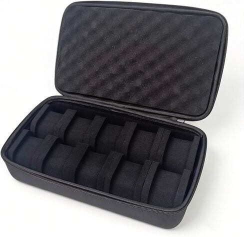 10 Slots Watch Travel Case for Men and Women with Zipper, Hard Watch Storage Box with Removable Shockproof Watch Pillows in Saudi Arabia