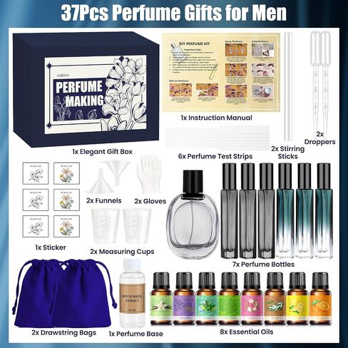 Perfume Making Kit- DIY Cologne Making Kit for Men, Make Your Own Scent with Essential Oil, Spray Bottle, Men's Fragrances Maker, Scent Set, Perfume Gifts for Women Girls Boyfriend in Saudi Arabia