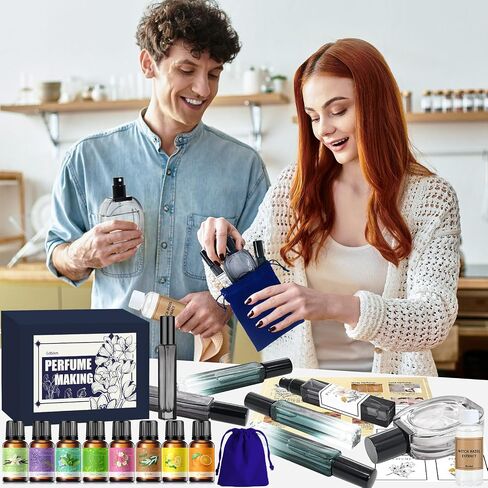 Perfume Making Kit- DIY Cologne Making Kit for Men, Make Your Own Scent with Essential Oil, Spray Bottle, Men's Fragrances Maker, Scent Set, Perfume Gifts for Women Girls Boyfriend in Saudi Arabia