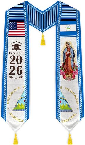 National Flag Graduation Stole Class of 2026 with Gift Box, Graduation Sash for High School & University 72" Long in Saudi Arabia