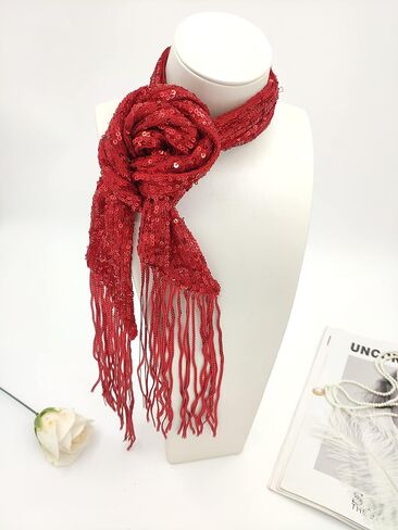 Small scarf with fashionable sequins for decoration in Saudi Arabia