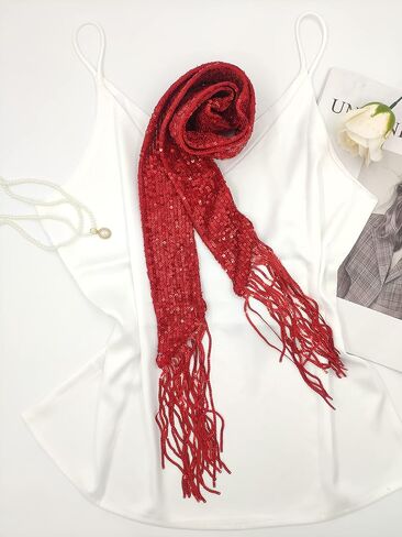 Small scarf with fashionable sequins for decoration in Saudi Arabia