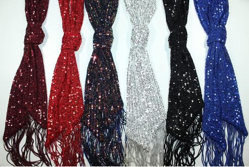Small scarf with fashionable sequins for decoration in Saudi Arabia