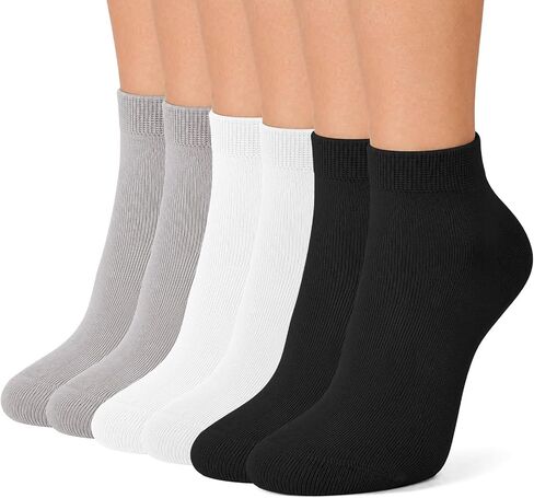 NIASOUL Cotton Ankle Socks for Women, 6 Pairs Lightweight Breathable Low Cut Socks for Sneakers, Soft Casual Socks in Saudi Arabia