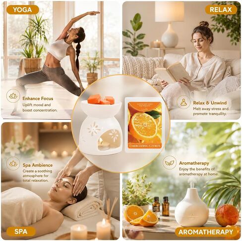SCENTORINI Wax Melts, Scented Wax Cubes for Wax Warmers, Summer Scent Wax Melts, Coconut Beach, Pear Blossom, Cherry, Cucumber Melon, Pineapple, Energizing Citrus, 6 Pack in Saudi Arabia