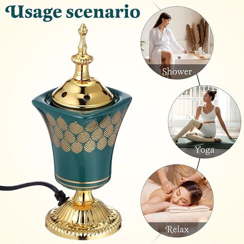 VOSAREA Electric Incense Burner Censer for Home Decoration Compact Design Plug in Aroma Diffuser for Compatible in Kuwait