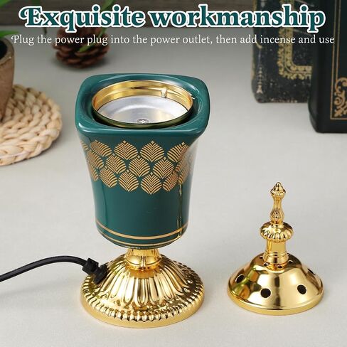 VOSAREA Electric Incense Burner Censer for Home Decoration Compact Design Plug in Aroma Diffuser for Compatible in Kuwait