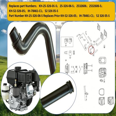 Replacement 25-326-06-S Engines Breathing Hose KH-25-326-06-S 2532606-S KH-52-326-05 IH-78461-C1 Compatible with Koh Mag series CU-CA 1535 1541 1710 1806 1810 1811 1862 1882 2082 Model Engine in Saudi Arabia