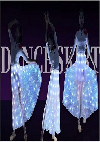 Upgraded LED Luminous Dance Skirt – One-Piece Enlarged & Lengthened Design for Dance & Performances in Kuwait