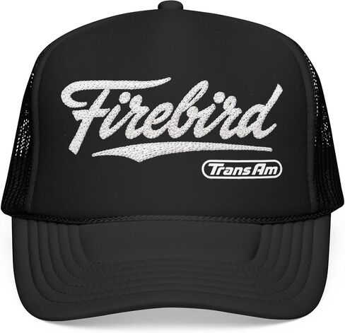 Firebird Trans Am Foam Trucker Hat – Classic Script Snapback Mesh Cap Retro Style in Kuwait