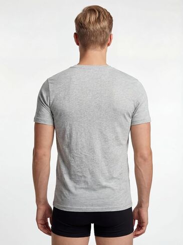 AMERICAN HEAVEN Men's Short Sleeve Cotton Stretch T-Shirts | Crew Neck | Workout Athletic Gym Tops | Multi Packs & Colors in Saudi Arabia