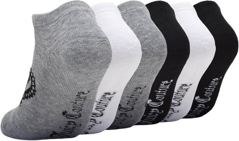 Juicy Couture mens 6 Pack Juicy Couture Shortie Crew No Show Socks in Kuwait