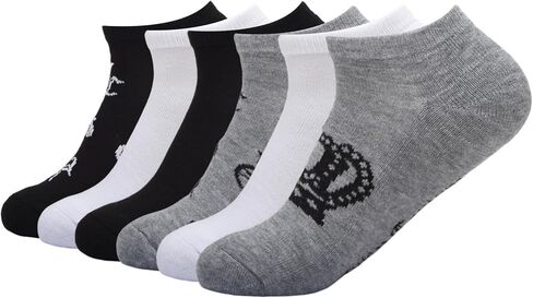 Juicy Couture mens 6 Pack Juicy Couture Shortie Crew No Show Socks in Kuwait