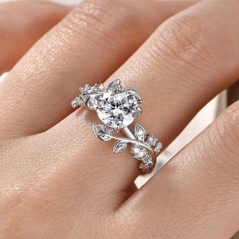 2ct Moissanite Twisting Vine Wedding Ring D Color VVS1 Clarity Moissanite 14K Gold-Plated Twisting Engagement Ring for Women Wife Anniversary Birthday Gifts in Saudi Arabia